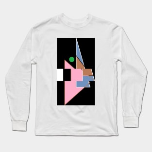 Abstract Cubist Design Long Sleeve T-Shirt